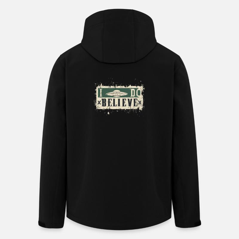 Ich glaube an UFOs - Recycelte Männer Softshell-Jacke von Stanley/Stella - Schwarz