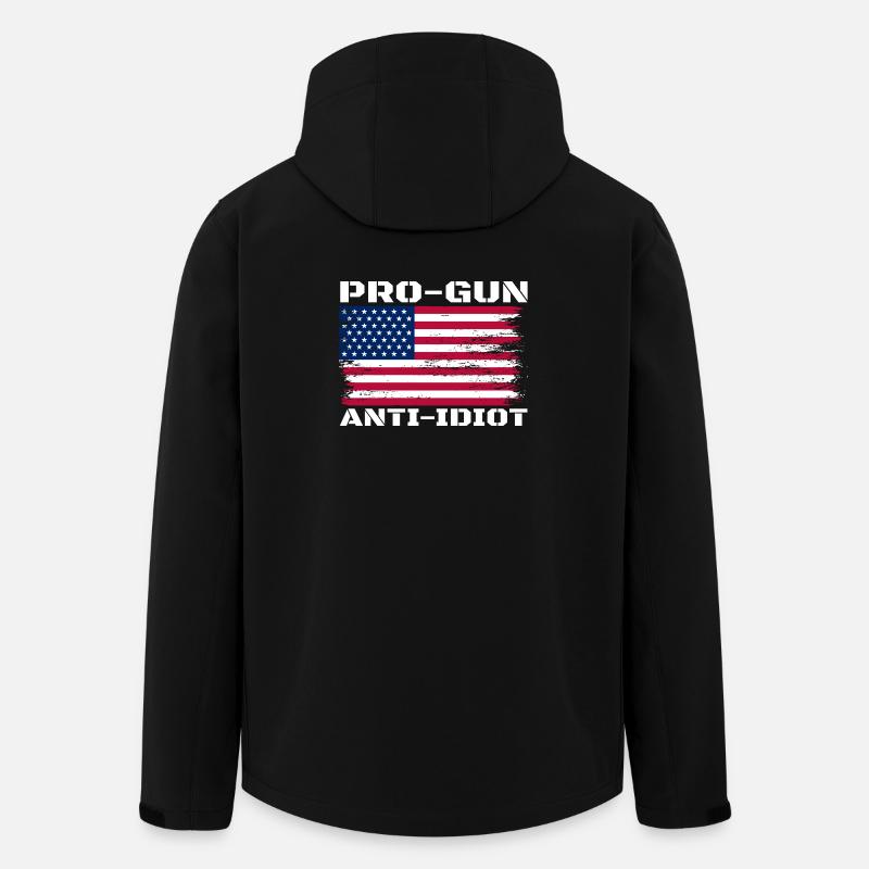 Pro-armes, anti-idiots - Veste softshell homme en polyester recyclé Stanley/Stella - noir