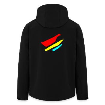 Stripes - Flag Pattern VECTOR - Men’s Recycled Softshell Jacket by Stanley/Stella - black - Back - AI Model Male 185 light (185cm)