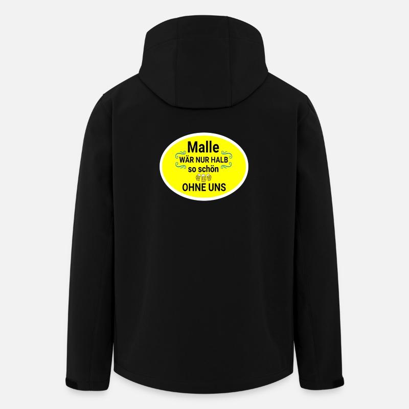 Malle Without Us Party Slogan - Men’s Recycled Softshell Jacket by Stanley/Stella - black