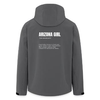 Arizona Hitzeheldin - Recycelte Männer Softshell-Jacke von Stanley/Stella - Schwarz - Hinten - AI Model Male 185 light (185cm)