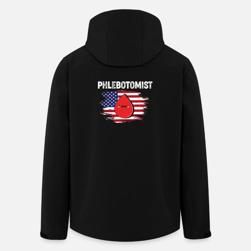 Pflege Pfleger Pflegerin Blutentnahme Phlebotomist - Recycelte Männer Softshell-Jacke von Stanley/Stella - Schwarz