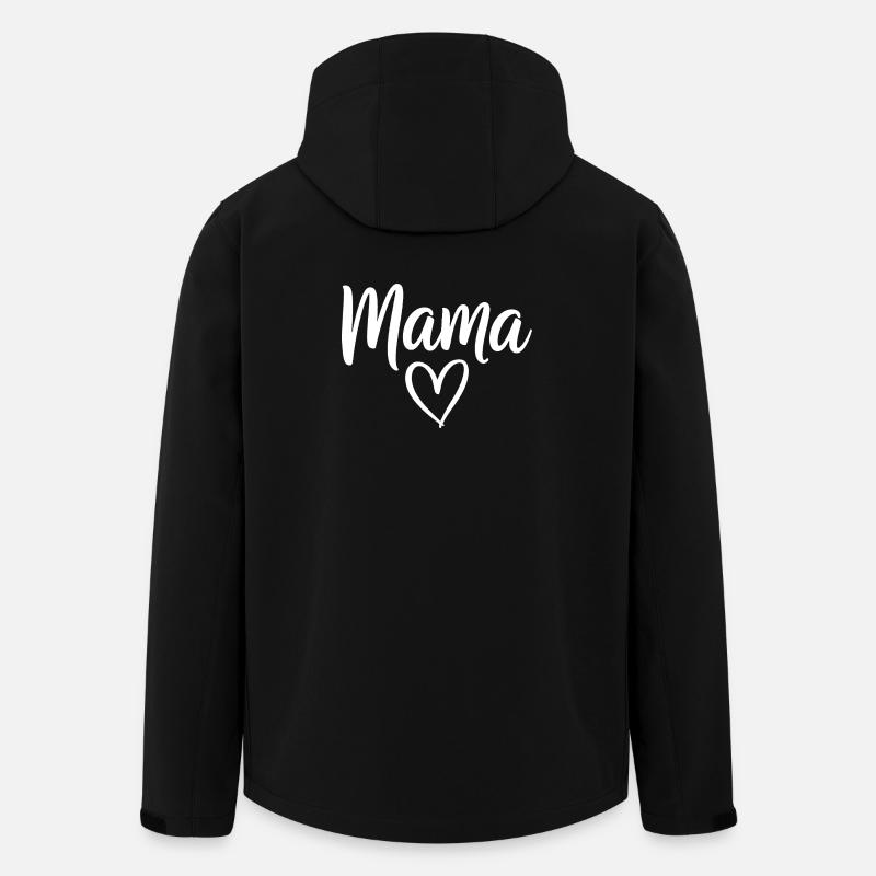 Mama Heart Script Logo - Recycelte Männer Softshell-Jacke von Stanley/Stella - Schwarz
