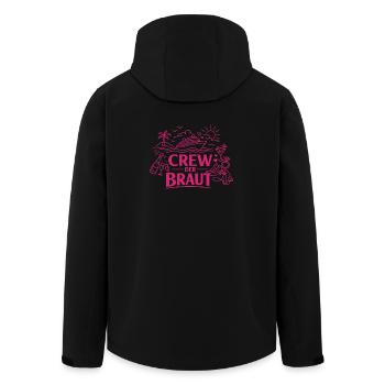 Équipage de la Mariée – Croisière pour enterrement de vie de garçon - Veste softshell homme en polyester recyclé Stanley/Stella - noir - Dos - AI Model Male 185 light (185cm)