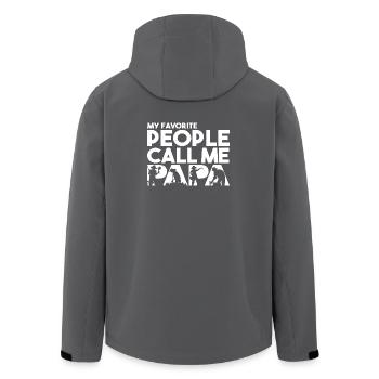 I Love My Papa Steel Worker Ironworker Design - Men’s Recycled Softshell Jacket by Stanley/Stella - anthracite - Back - AI Model Male 185 light (185cm)