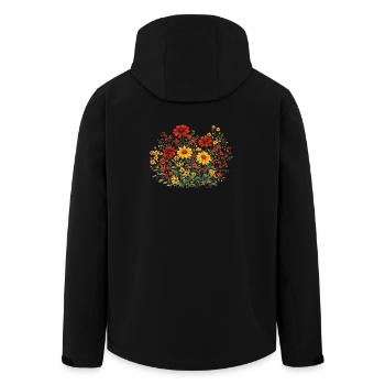 Jardin de fleurs sauvages vintage Flower Women - Veste softshell homme en polyester recyclé Stanley/Stella - noir - Dos - AI Model Male 185 light (185cm)