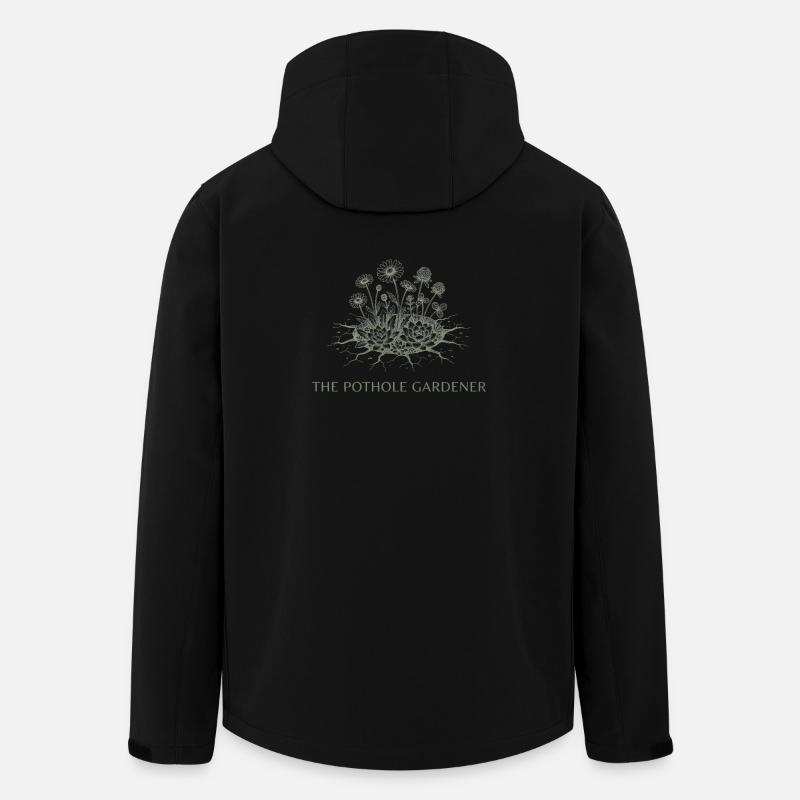 The Pothole Gardener - Guerrilla Bloom Society - Men’s Recycled Softshell Jacket by Stanley/Stella - black
