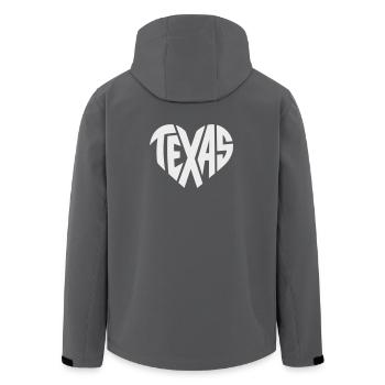 Texas Heart Typography - Men’s Recycled Softshell Jacket by Stanley/Stella - anthracite - Back - AI Model Male 185 light (185cm)