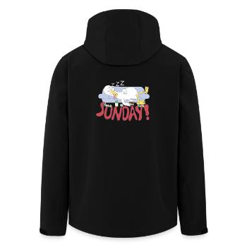 Dimanche Détendez-vous et détendez-vous - Veste softshell homme en polyester recyclé Stanley/Stella - noir - Dos - AI Model Male 185 light (185cm)