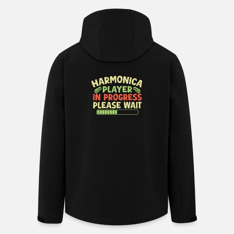 Harmonica Funny Harmonica en cours - Veste softshell homme en polyester recyclé Stanley/Stella - noir