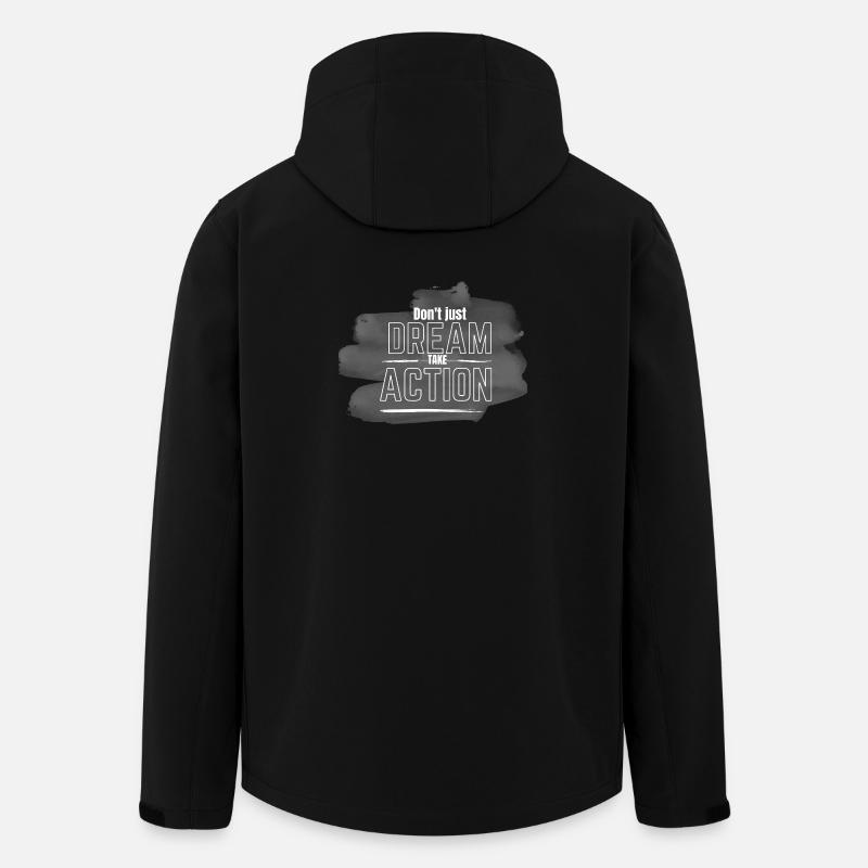 Rêve et Action - Veste softshell homme en polyester recyclé Stanley/Stella - noir
