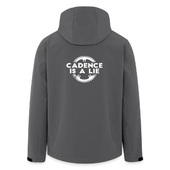 La cadence est un mensonge – Humour cycliste pour cyclistes sur route - Veste softshell homme en polyester recyclé Stanley/Stella - charbon - Dos - AI Model Male 185 light (185cm)