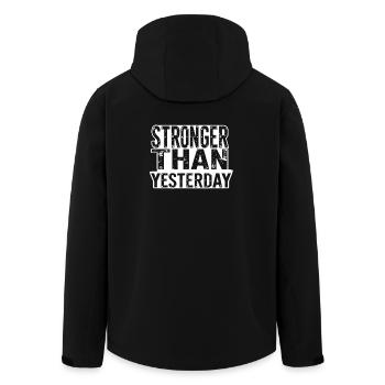 Stronger Design - Recycelte Männer Softshell-Jacke von Stanley/Stella - Schwarz - Hinten - AI Model Male 185 light (185cm)