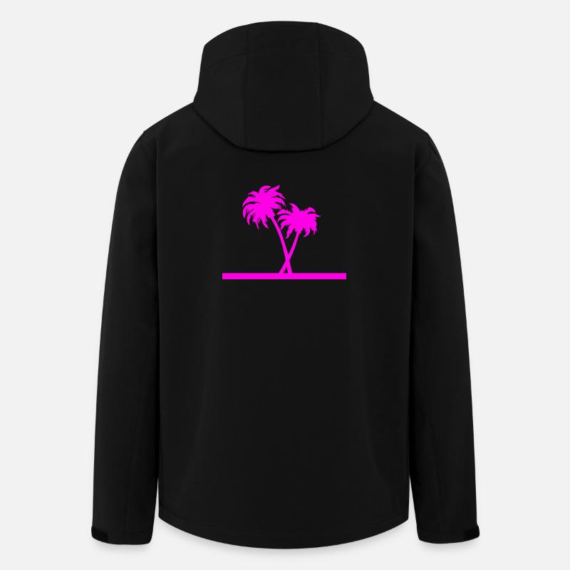 Palm trees - Men’s Recycled Softshell Jacket by Stanley/Stella - black