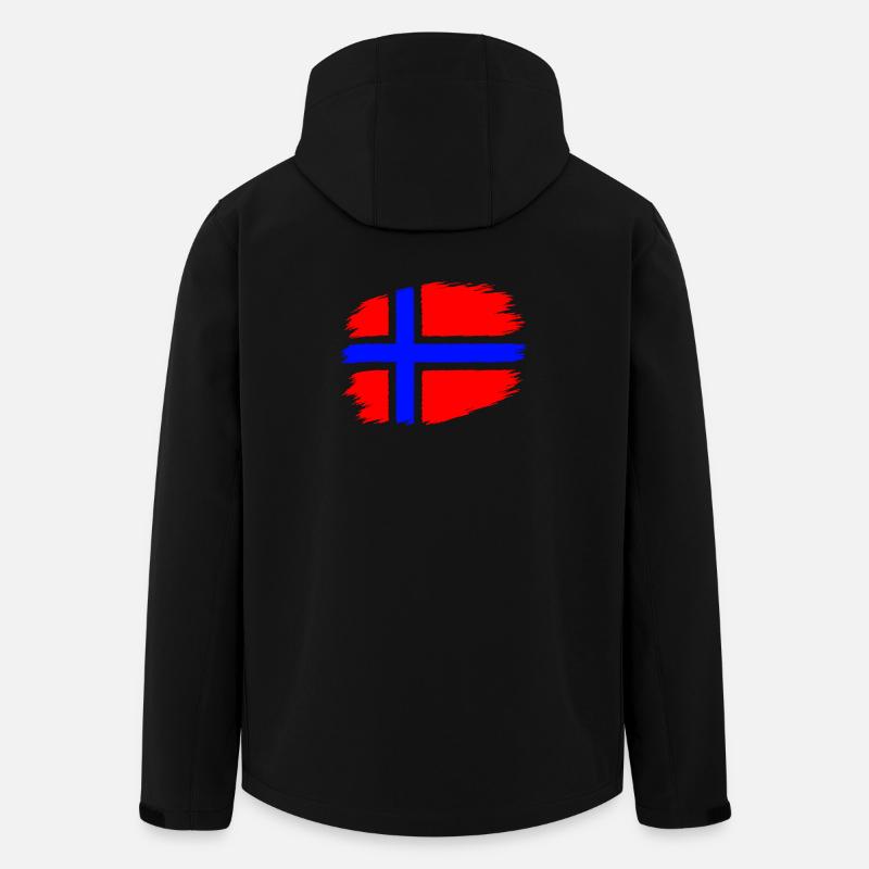 Flagge Norwegen - Recycelte Männer Softshell-Jacke von Stanley/Stella - Schwarz