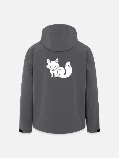 Fuchs Silhouette – Waldtier Minimal Motiv - Recycelte Männer Softshell-Jacke von Stanley/Stella - Schwarz
