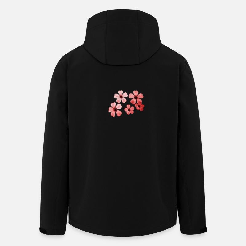 Fleurs - Veste softshell homme en polyester recyclé Stanley/Stella - noir