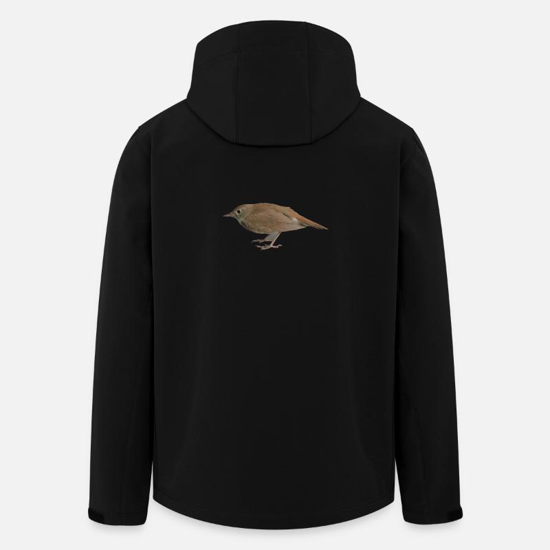 Vogel Nachtigall - Recycelte Männer Softshell-Jacke von Stanley/Stella - Schwarz