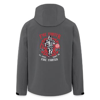 Firefighter - Men’s Recycled Softshell Jacket by Stanley/Stella - black - Back - AI Model Male 185 light (185cm)