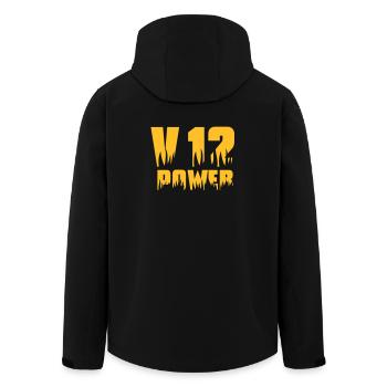 V12 PUISSANCE - Veste softshell homme en polyester recyclé Stanley/Stella - noir - Dos - AI Model Male 185 light (185cm)