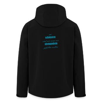 Best when we don't please anyone - Men’s Recycled Softshell Jacket by Stanley/Stella - black - Back - AI Model Male 185 light (185cm)