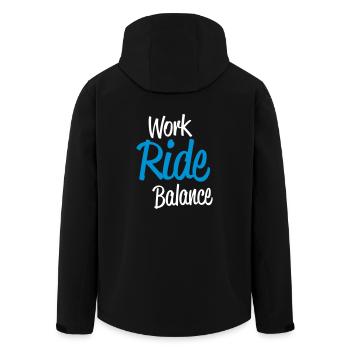 workridew - Recycelte Männer Softshell-Jacke von Stanley/Stella - Schwarz - Hinten - AI Model Male 185 light (185cm)