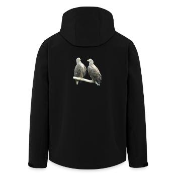 Pygargue à queue blanche - Veste softshell homme en polyester recyclé Stanley/Stella - noir - Dos - AI Model Male 185 light (185cm)
