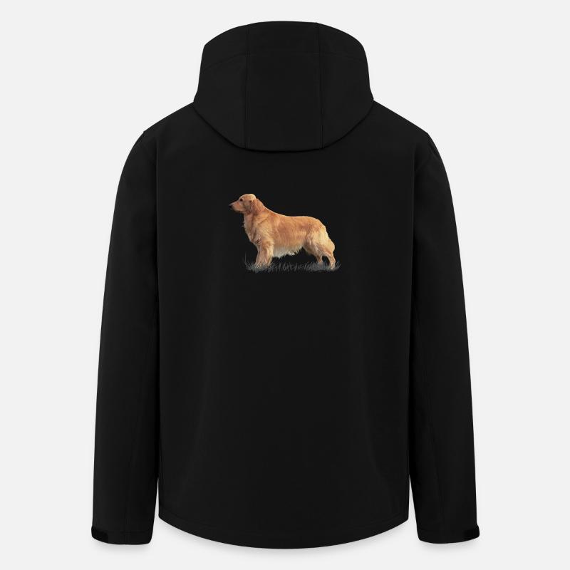 Golden Retriever - Recycelte Männer Softshell-Jacke von Stanley/Stella - Schwarz