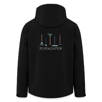 Rechenzentrum Gärtner Gärtnerei Garten Gießkanne - Recycelte Männer Softshell-Jacke von Stanley/Stella - Schwarz - Hinten - AI Model Male 185 light (185cm)