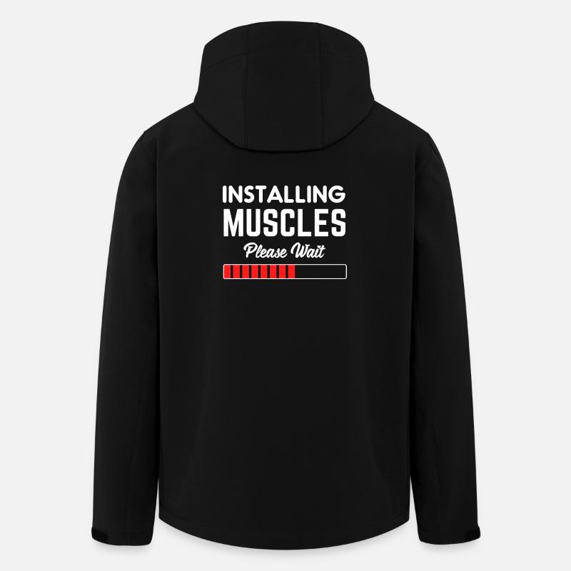 Installing Muscles Please Wait - Veste softshell homme en polyester recyclé Stanley/Stella - noir