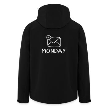 Monday Mail Doodle - Recycelte Männer Softshell-Jacke von Stanley/Stella - Schwarz - Hinten - AI Model Male 185 light (185cm)