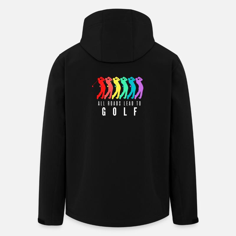 All Roads Lead to Golf - Men’s Recycled Softshell Jacket by Stanley/Stella - black