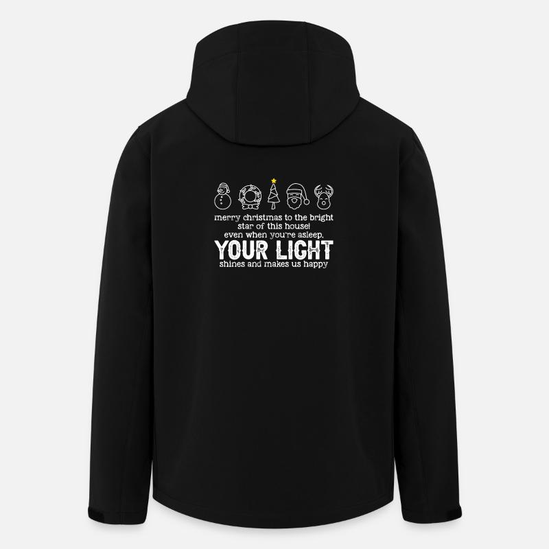 Joyeux Noël - Veste softshell homme en polyester recyclé Stanley/Stella - noir