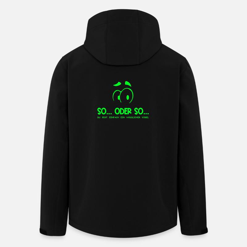 So...Oder So: Hässlicher Vogel - Neongrün - Recycelte Männer Softshell-Jacke von Stanley/Stella - Schwarz