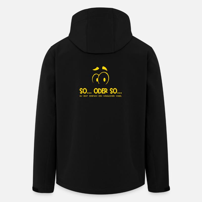 So...Oder So: Hässlicher Vogel - Gelb - Recycelte Männer Softshell-Jacke von Stanley/Stella - Schwarz