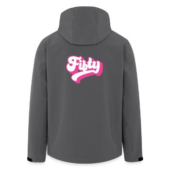 Fünfzig 50. Geburtstag Frauen Sie 50 Jahre alt - Recycelte Männer Softshell-Jacke von Stanley/Stella - Schwarz - Hinten - AI Model Male 185 light (185cm)