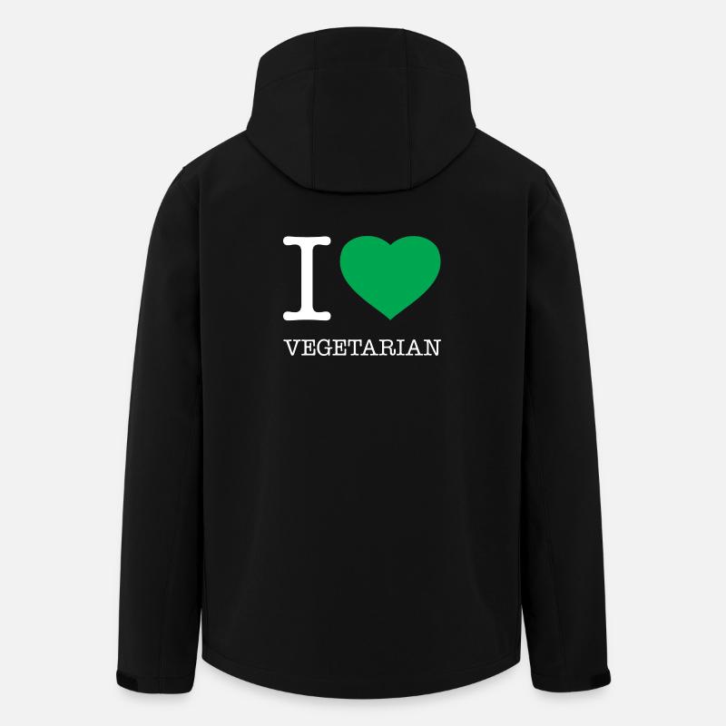J’ADORE LE VÉGÉTARISME - Veste softshell homme en polyester recyclé Stanley/Stella - noir