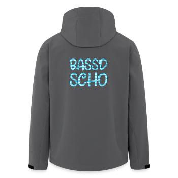 Bassd scho - Recycelte Männer Softshell-Jacke von Stanley/Stella - Schwarz - Hinten - AI Model Male 185 light (185cm)