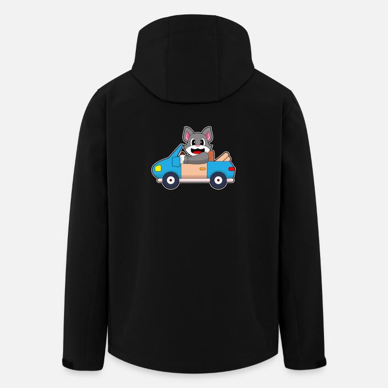 Katze Auto - Recycelte Männer Softshell-Jacke von Stanley/Stella - Schwarz