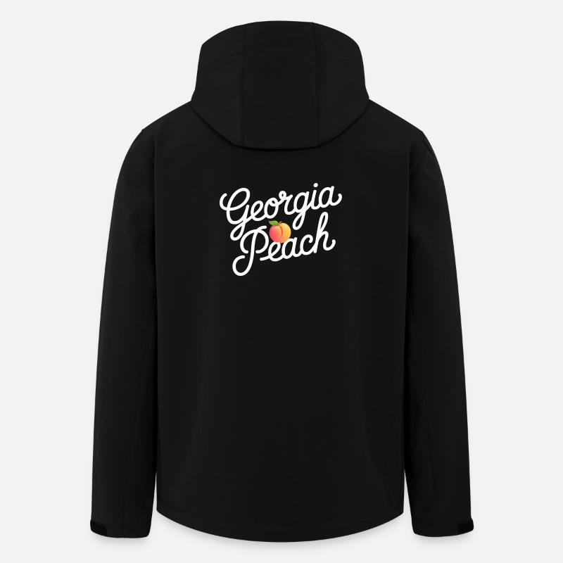 Georgia Peach Script Logo - Men’s Recycled Softshell Jacket by Stanley/Stella - black