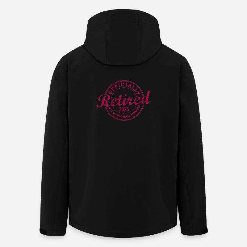 Officially Retired 2025 Not My Problem Anymore - Recycelte Männer Softshell-Jacke von Stanley/Stella - Schwarz