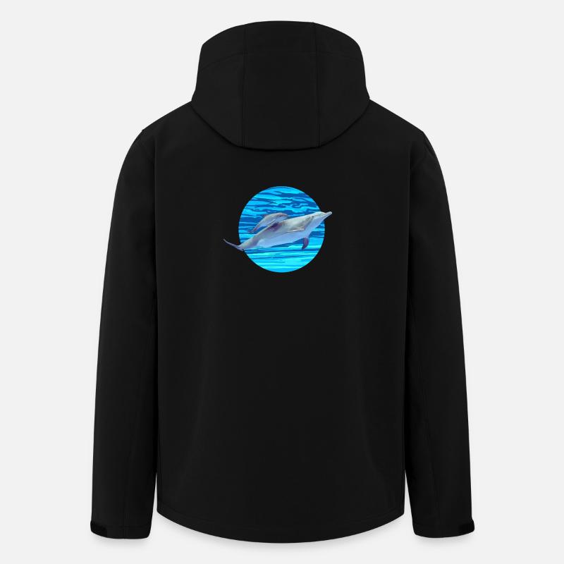 Delfin - Recycelte Männer Softshell-Jacke von Stanley/Stella - Schwarz
