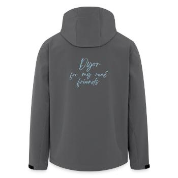 Dyor for my Real Friends - Recycelte Männer Softshell-Jacke von Stanley/Stella - Schwarz - Hinten - AI Model Male 185 light (185cm)