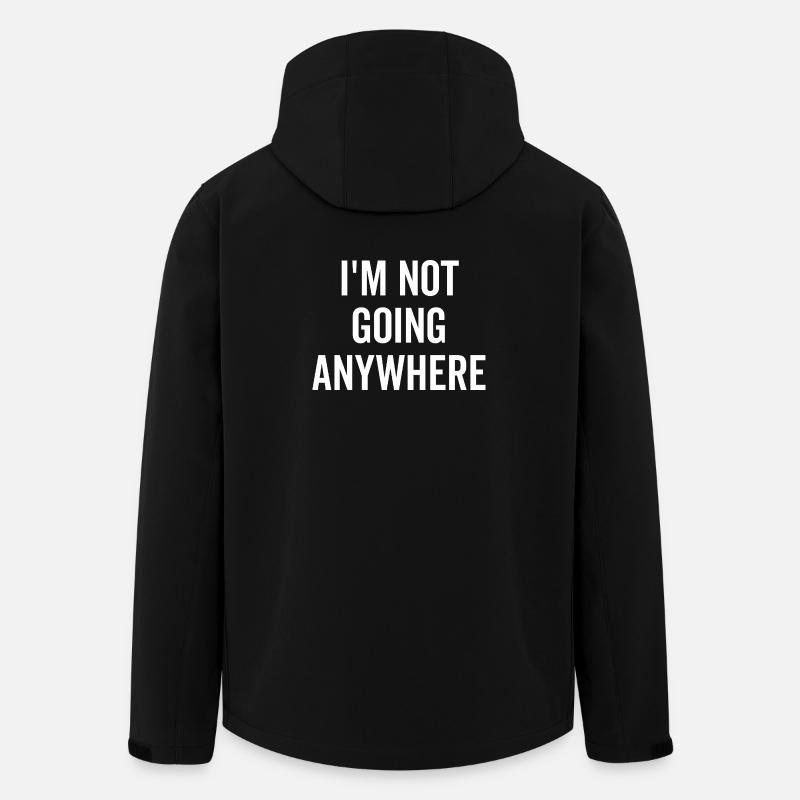 I’m Not Going Anywhere - Men’s Recycled Softshell Jacket by Stanley/Stella - black