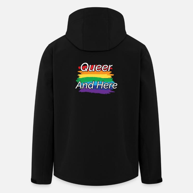 Queer Pride Rainbow Design - Men’s Recycled Softshell Jacket by Stanley/Stella - black