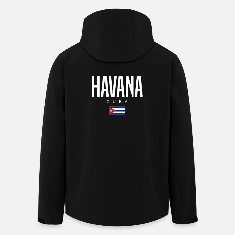 La Havane Cuba Cubains - Veste softshell homme en polyester recyclé Stanley/Stella - noir
