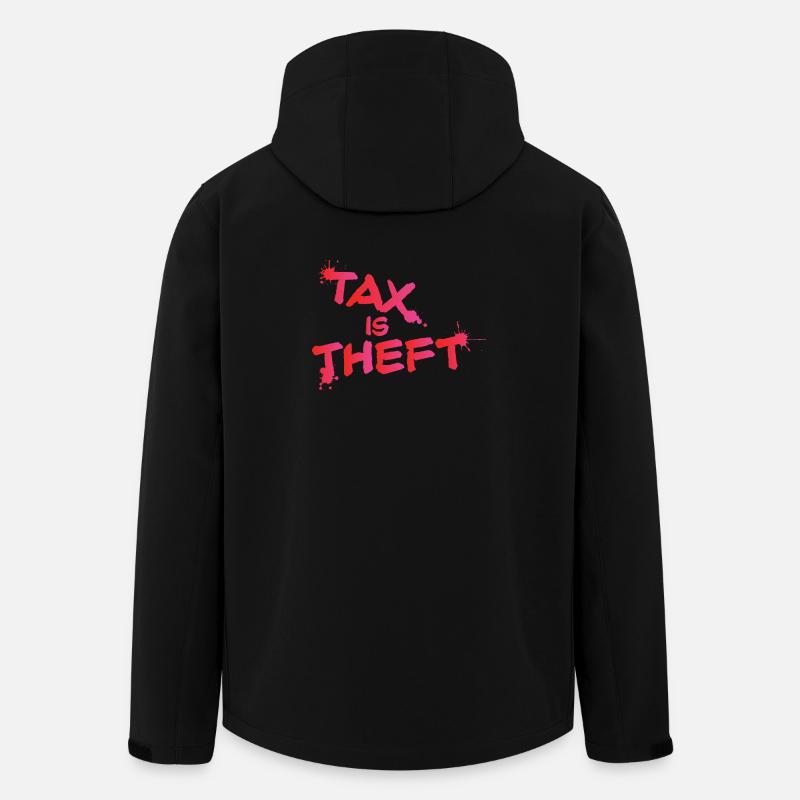 morous Tax is Theft Design - Men’s Recycled Softshell Jacket by Stanley/Stella - black
