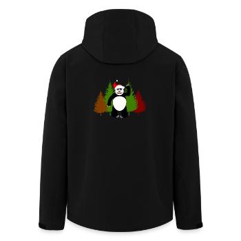 SANTA PANDA - Recycelte Männer Softshell-Jacke von Stanley/Stella - Schwarz - Hinten - AI Model Male 185 light (185cm)