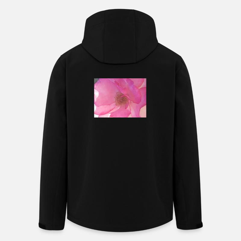 Douce fleur de rose en rose - Veste softshell homme en polyester recyclé Stanley/Stella - noir