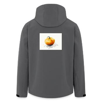Citrouille lanterne Jack’o - Peinture à l’aquarelle peinte à la main - Veste softshell homme en polyester recyclé Stanley/Stella - noir - Dos - AI Model Male 185 light (185cm)